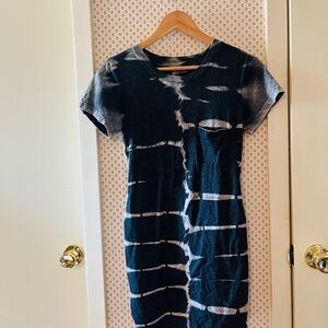 Raquel Allegra Black Tie-Dye Women's Shirt Dress